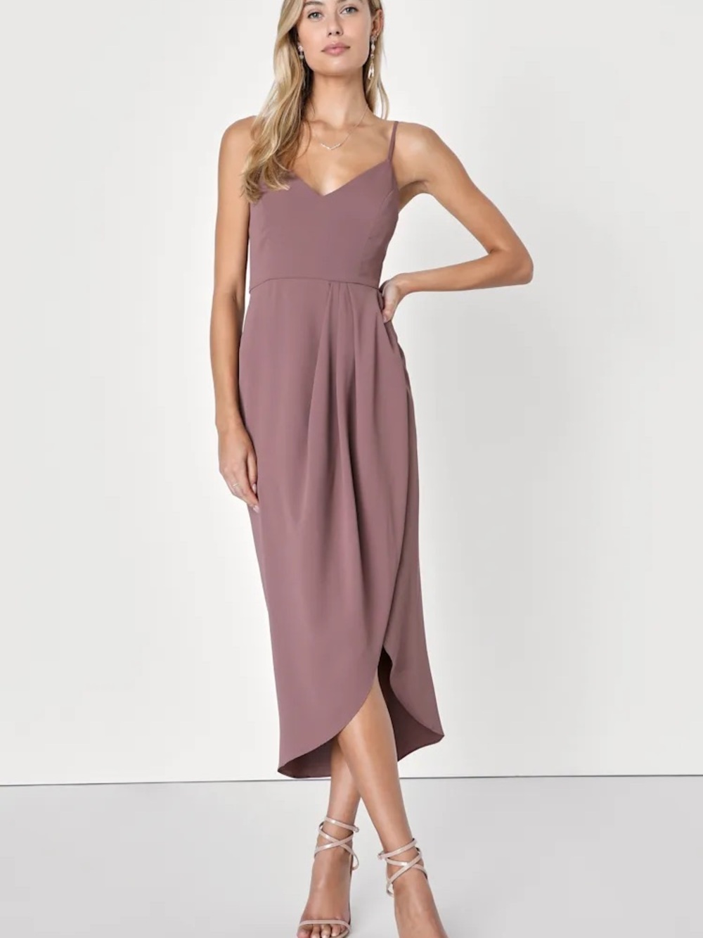 Lulus Mauve Purple Midi Dress